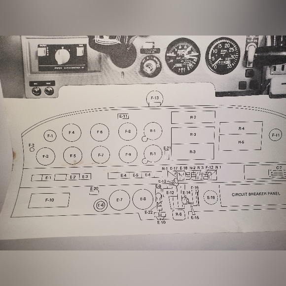 Piper Air Science Education Cherokee Arrow II Instrument Panel 18" x 24" Poster - Picture 3 of 6